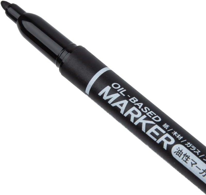 Daiso Oil-Based Marker, Medium Tip - Black - Image 3